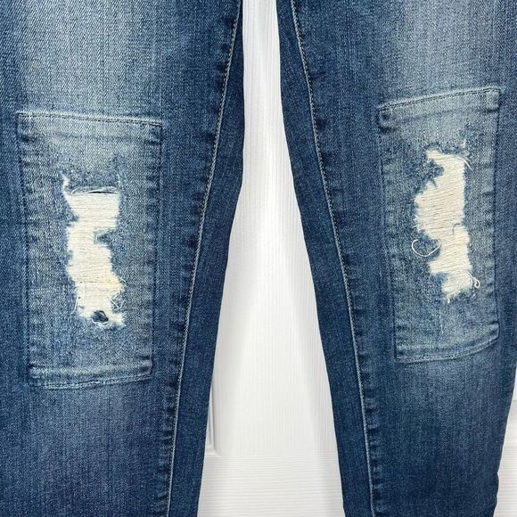 PRINCIPLE DENIM INNOVATORS Dreamer Distressed Knee Patch Skinny Ankle Jean, 25 - Picture 5 of 12